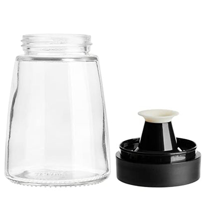 Juvale 2-Piece Small Olive Oil and Vinegar Dispenser Set - Glass Salad Dressing Cruet Bottles for Balsamic, Soy Sauce, with No Drip Tops (5.5 oz) - Oil Dispenser for Kitchen