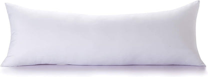 Long20x60(Pack 1), Acanva Fluffy Bed Sleeping Side Sleeper Body Pillow Insert, of White