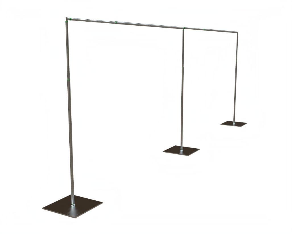 Backdrop Stand Kit Adjustable Heavy Duty Portable 10FT X 20FT Pipe and Drape Quick Set Up for Wedding&Party&Event&Photography&Show&Display (No Drape) ，But Not for Flower Walls/TVs/Heavy Items