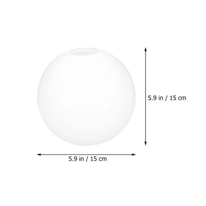 Vaguelly White Globe Lamp Shades Lighting Fixture Replacement Globes Neckless Top Opening for Chandelier Sconces, Lighting Fixture Replacement,Diameter 5.9" Fitter 2.16"