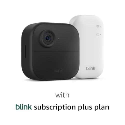 Blink Outdoor 4 – Wireless smart security camera, two-year battery life, 1080p HD day and infrared night live view, two-way talk. Sync Module Core included – 5 camera system
