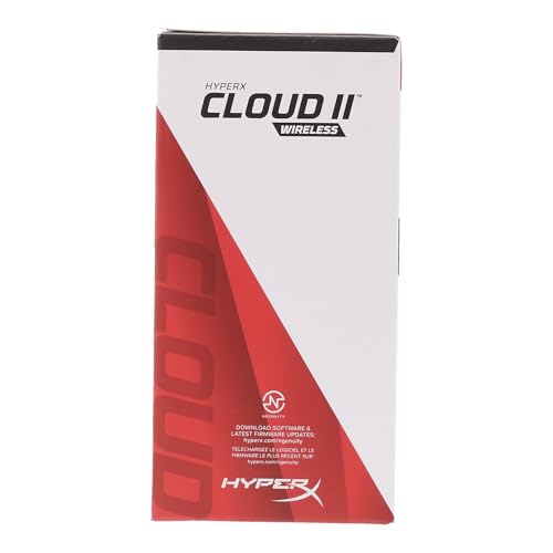 HyperX Cloud II Wireless - Gaming Headset for PC, PS5, PS4, Long Lasting Battery Up to 30 Hours, DTS Headphone:X Spatial Audio, Memory Foam, Detachable Noise Cancelling Microphone with Mic Monitoring
