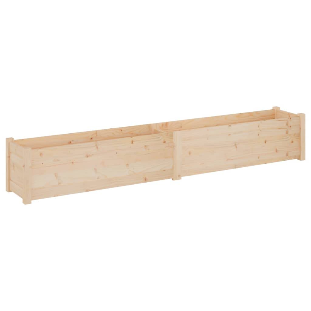 Mhdvray Raised Garden Bed Set 2-Pack Large 78.7×78.7×12.2 in Natural Pine Wood Elevated Planter Box for Outdoor Patio Vegetable Flower Herb Gardening