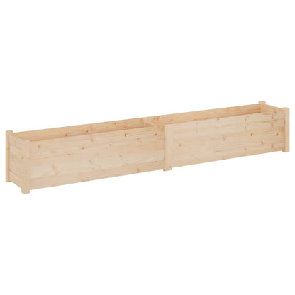 Mhdvray Raised Garden Bed Set 2-Pack Large 78.7×78.7×12.2 in Natural Pine Wood Elevated Planter Box for Outdoor Patio Vegetable Flower Herb Gardening
