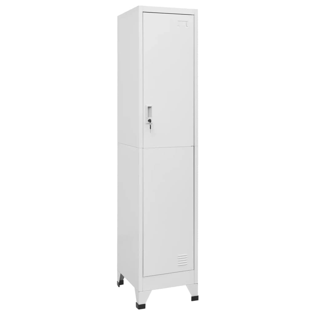 RCODSSK Industrial Steel Locker Cabinet with Lockable Door, 15x17.7x70.9 Inches, Large Storage Compartment with Shelf and Hanging Bar for Clothes, Name Card Holder, Ideal for Sports
