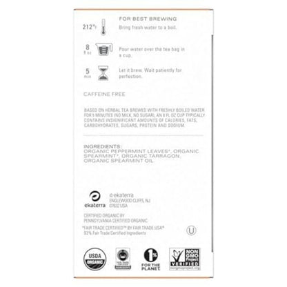 TAZO Refresh Mint Herbal Tea Bags with Peppermint and Spearmint, Caffeine Free, 96 Total Tea Bags (16ct - Pack of 6)