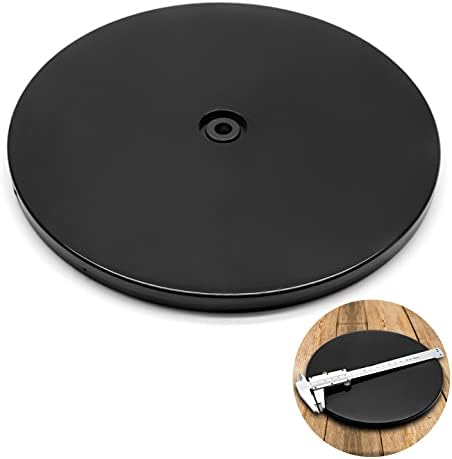 Jersvimc 8 Inch Jersvims Acrylic Turntable Platter, Black Turntable Organizer Round Rotating Plate for Kitchen Pantry