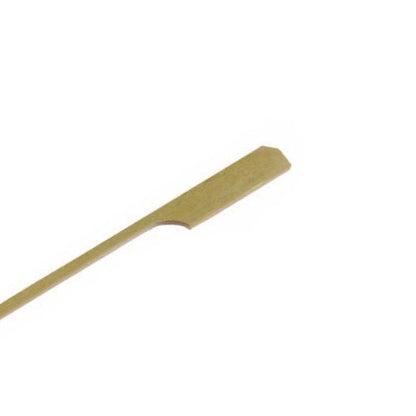 Bamboo Paddle Pick Skewer (PacknWood Case of 100) - Biodegradable Wood Sticks for Appetizers, Drinks (7.1")