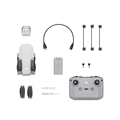 DJI Mini 2 – Ultralight and Foldable Drone Quadcopter, 3-Axis Gimbal with 4K Camera, 12MP Photo, 31 Mins Flight Time, OcuSync 2.0 10km HD Video Transmission, QuickShots Gray