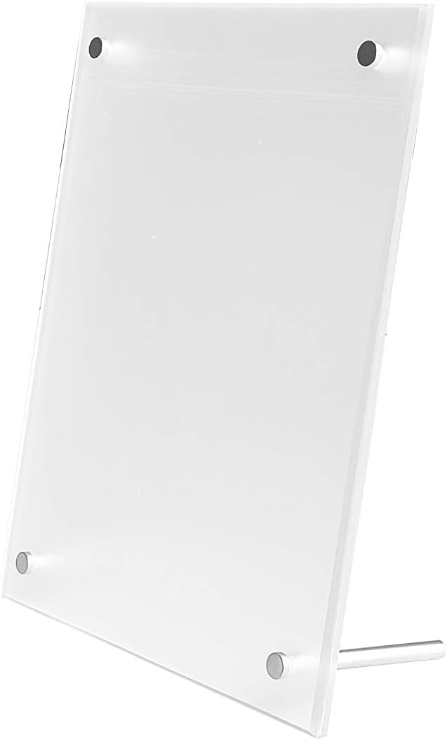 Missartist Frameless Tabletop Floating Photo Frames，Clear Acrylic Picture Frame Desktop Free Standing (11x14(full frame size 12.6x15.4))