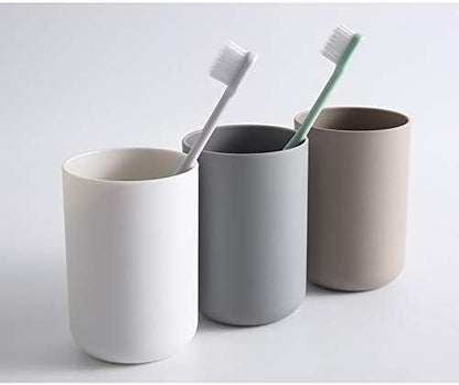 Generic countertop 2pcs Toothbrush Holder Japanese Style Bathroom Accessories Toothpaste Holder Makeup Brush Cup, Razor