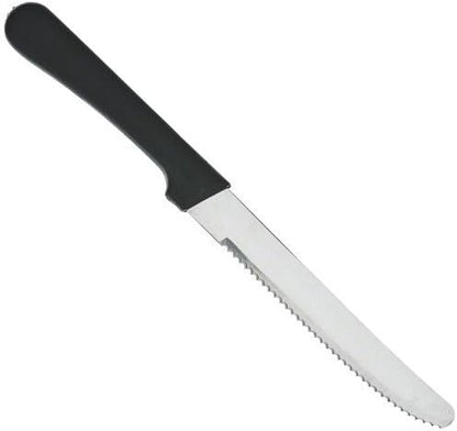 Round Tip Steak Knife with Plastic Handle - 5 Inch Blade - 12 per Case