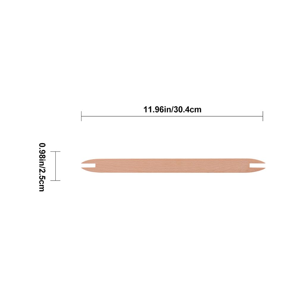 EXCEART 2 Pcs Wooden Weaving Shuttle Beech Wood DIY Weaving Tool Sweater Scarf Tapestry Sticks Crochet Hook Tools for Knitted Crafts Accessories