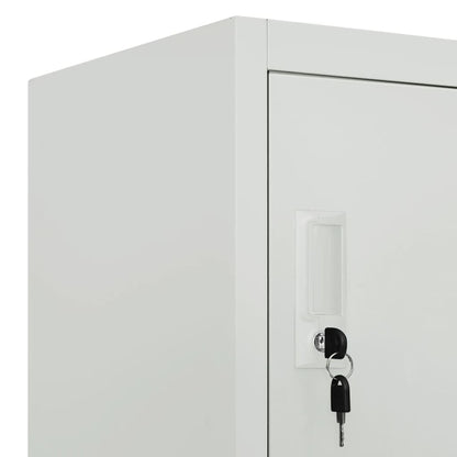 PUGYNBK Grey Steel Large Locker Cabinet with Six Lockable Compartments for Secure Storage, Durable Industrial Style Organizer for Office, Gym, or Home