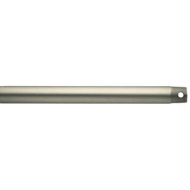 Kichler Accessory Ceiling Fan Down Rod, 18" downroad with 1" Diameter in Brushed Nickel, 360001NI, (18" L x 1" DIA)