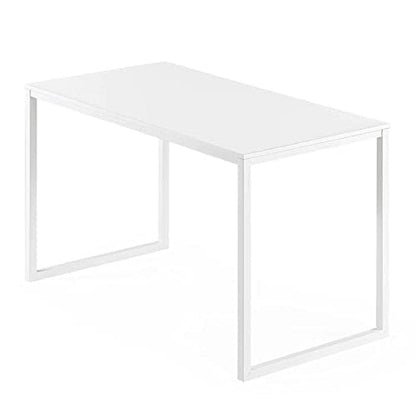 Zinus Jennifer 47 Inch White Frame Desk, Computer Workstation, Office Desk, Easy Assembly, White