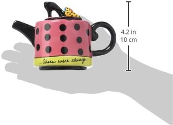 Appletree Design Shoes On Her Mind Teapot, 4-1/8-Inch