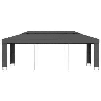 Anthracite Powder-Coated Steel Gazebo Canopy, 9.8x19.7 ft Water-Resistant Outdoor Tent for Patio, Garden, Events Outdoor Structures