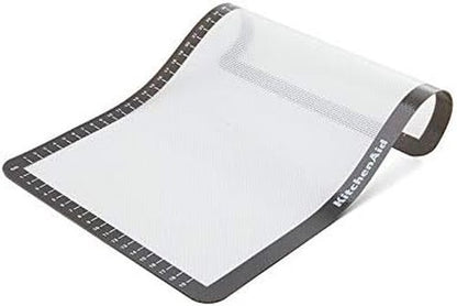 KitchenAid Silicone Baking Mat - Medium 9x14-Inch, Non-Stick Gray Surface for Easy Baking