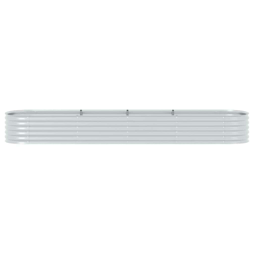 Favemtsl Galvanized Steel Large Raised Garden Bed 157.5 x 31.5 x 17.3 inch Rectangle Planter Box Outdoor Modern Silver Finish for Backyard Patio Balcony