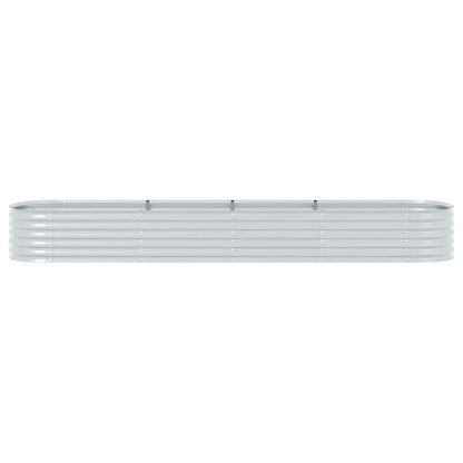 Favemtsl Galvanized Steel Large Raised Garden Bed 157.5 x 31.5 x 17.3 inch Rectangle Planter Box Outdoor Modern Silver Finish for Backyard Patio Balcony