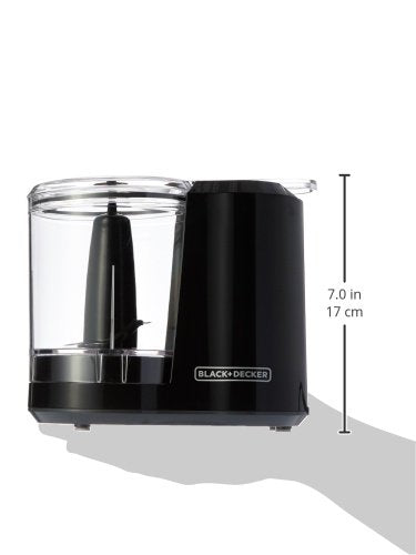 BLACK+DECKER 1.5-Cup Electric Food Chopper, One Touch Pulse, 150W Motor, Mini Food Processor, Stay-Sharp Blade, Dishwasher Safe