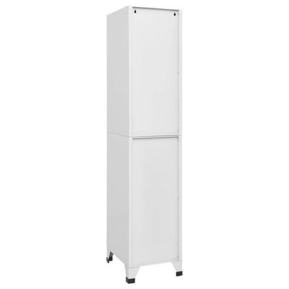 Metal Locker,Large Steel Locker Cabinet 38x45x180 cm, Lockable Door, Spacious Storage with Shelf & Hanging Bar, Ideal for Sports & Company Changing Rooms, Name Card Holder Included