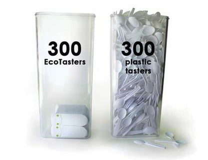 EcoTaster® Mini Bulk Case of 2,500 Compostable, Disposable, Plastic-Free Tasting Spoons 3.25" (83mm)