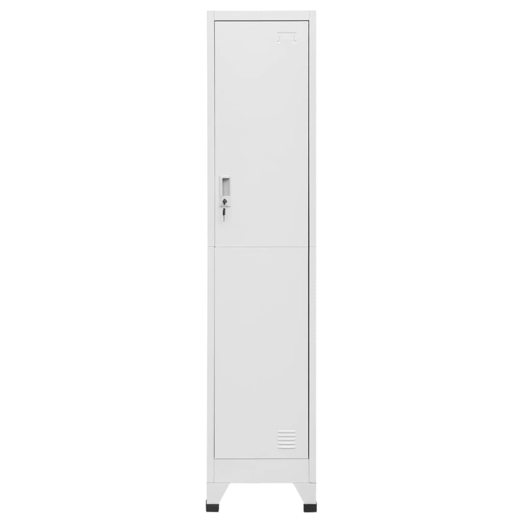 IBUQDDV Industrial Grey Steel Large Locker Cabinet Rectangular Storage for Office, Utility Room, and Sports Changing Rooms with Secure Cam Lock and Keys, Durable Metal Build, Ample