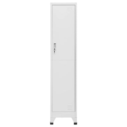 RCODSSK Industrial Steel Locker Cabinet with Lockable Door, 15x17.7x70.9 Inches, Large Storage Compartment with Shelf and Hanging Bar for Clothes, Name Card Holder, Ideal for Sports