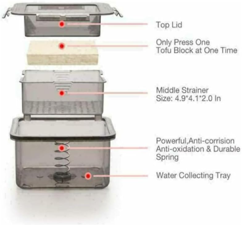 NIWWIN Tofu Press Mold Tofu Press Maker Kit Tofu Box Tofu Strainer Homemade Soybean Curd DIY Plastic Tofu Cheese Press