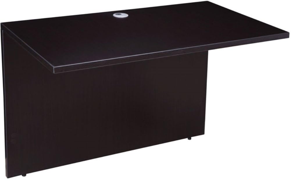 Boss Office Products Holland Executive U-Shape Desk with File Storage Pedestal and Hutch, 66", Mocha