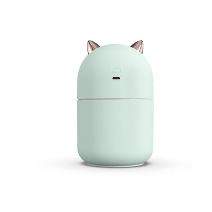Portable 300ml Mini Cool Mist Humidifier With Night Light, USB Auto Shut-Off, Ultra-Quiet, 2 Spray Modes for Home Office Travel (Green)