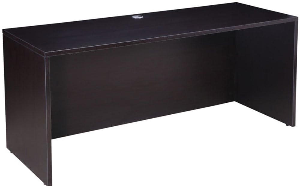 Boss Office Products Holland Executive U-Shape Desk with File Storage Pedestal and Hutch, 66", Mocha