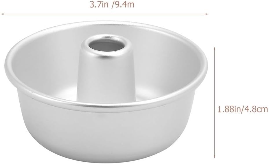 Luxshiny Angel Food Cake Pan, Pound Tube Pan, Non-stick Baking Tin, Cake Mold for Chiffon Cake, Bakeware 9.4CM