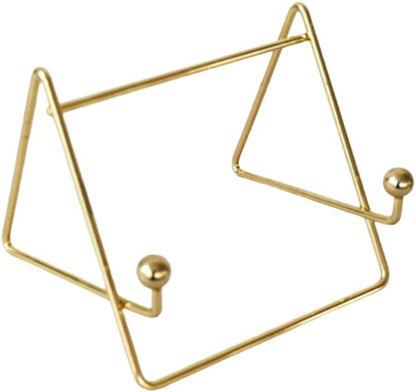 Metal Kitchen Cookbook Stand, Gold Recipe Book Holder, Tablet Holder, Cookery Book Easel, Magazine Holder for Counter