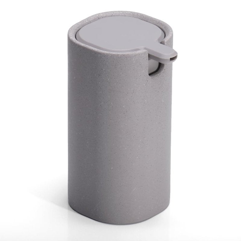 LINE+ARC Modern Easy-to-Press Soap Dispenser (Stone). No-Rust Cute Bathroom Beige Marble Kitchen Sink Ergonomic Liquid Lotion Shampoo Conditioner