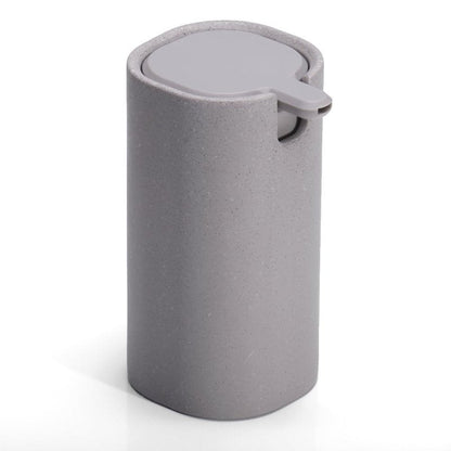 LINE+ARC Modern Easy-to-Press Soap Dispenser (Stone). No-Rust Cute Bathroom Beige Marble Kitchen Sink Ergonomic Liquid Lotion Shampoo Conditioner