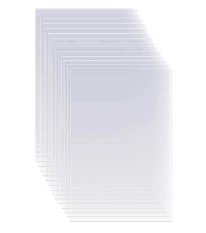 15 Pack 6 Mil Clear Mylar Stencil Sheets, 12" x 24" Blank Stencils, Reusable Template Material, Make Your Own Stencil Compatible Vinyl Cutting Machine