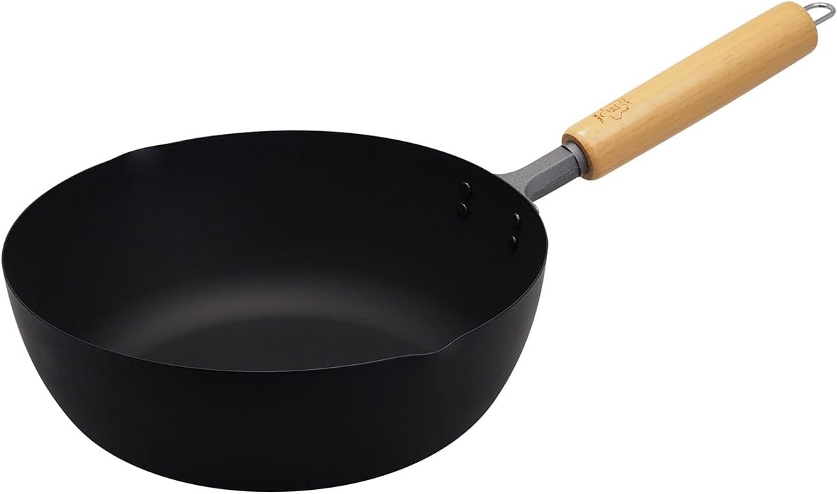 Takumi MGIT24 Iron Frying Pan, 9.4 Inches (24 cm), Induction Compatible, Made in Japan