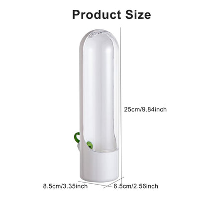 Ovrimelle 2 Pack Herb Keeper Container for Refrigerator, Clear Storage Bottle Fresh Storage Container for Cilantro Parsley Mint, Fresh Produce Saver, Extends Freshness for 2-3 Weeks
