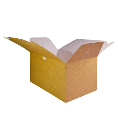 PandaPandaPPS 50 Pack Brown Gable Boxes (8.25"×5"×4") for Foods, Gifts and Party Favors, Treat Boxes Candy Cookie Snack Goodie Gift Boxes for Birthday, Wedding, Baby Shower