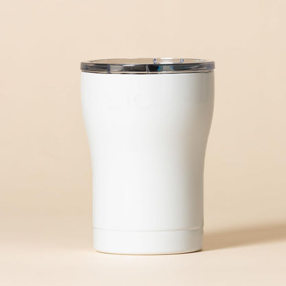 Seriously Ice Cold SIC 12oz Insulated Travel Tumbler Mug, Ice White, Premium Double Wall Stainless Steel, Leak Proof