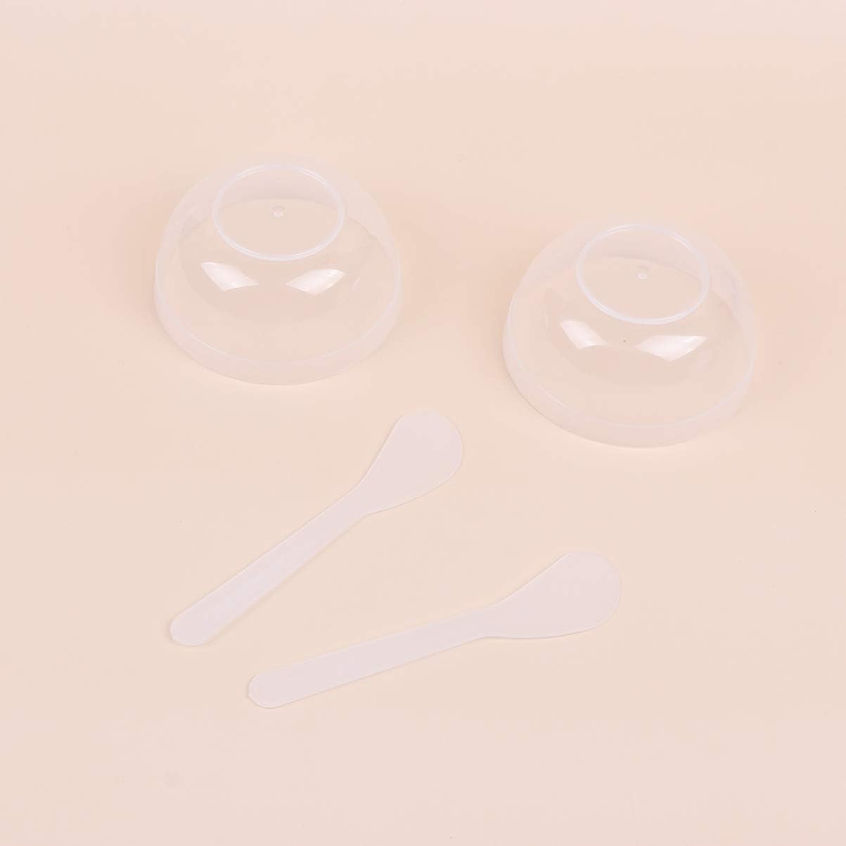 10 Sets Slime Bowl Mixing Tool Makeup Bowls, Plastic Glue Mixer for Makeup Crafts (Transparent)