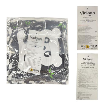 Vicloon Black and White Baby Toys, High Contrast Baby Book for Newborn 0-3 3-6 Months, Infant Tummy Time Toys, Early Education Sensory Toys, Visual Stimulation Folding Cloth Book for Boys Girls