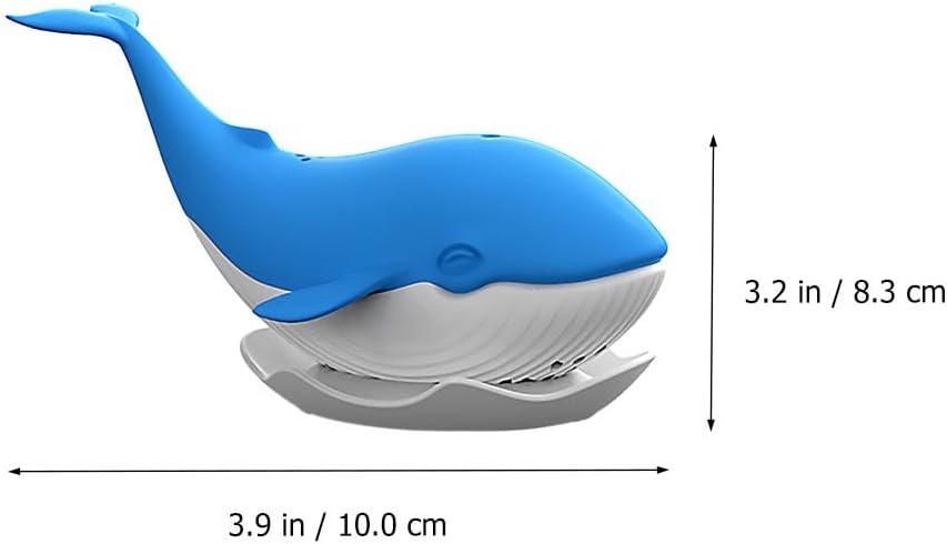 PRETYZOOM Silicone Tea Infuser Strainer - Whale Loose Leaf Tea Diffuser, Reusable Tea Holder