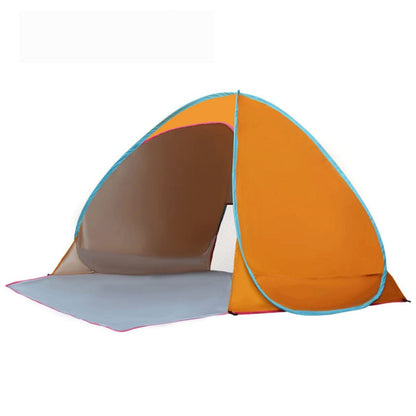Beach Tent Beach Umbrella Automatic Sun Shelter Cabana Easy Set Up Light Weight Beach Canopy Anti-UV Portable Sunshade Beach Shade (Color : Pink, Size : 145 * 160 * 110cm) (Pink 145 * 160 * 110cm) (O