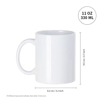 PYD Life 6 Pack Sublimation Coffee Mugs Blanks with Individual White Box, Tazas Para Sublimacion 11 OZ, Compatible with Cricut Mug Press Sublimation Oven, for Small Business DIY Custom Gifts