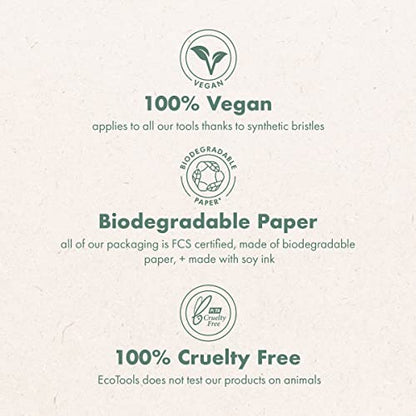 EcoTools Bioblender Makeup Sponge, Compostable Makeup Blender, For Liquid & Cream Foundation, Sustainable, Seamless Application, Eco-Friendly Beauty Sponge, Cruelty-Free & Latex Free, 1 Count