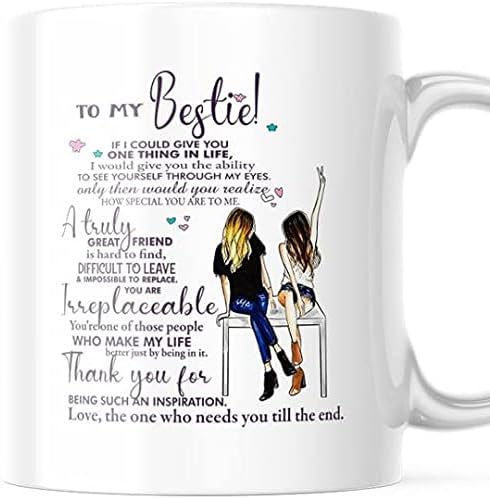 Generic To My Bestie 11OZ Coffee Mug for BFF M734, White, 11 OZ